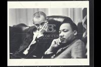 Dr. Martin Luther King meets with President Johnson