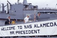 Clinton at NAS Alameda Naval Base [T 149795]