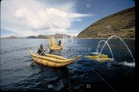 Boats on Lake Titicaca