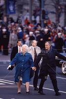 Bushes walk the parade route on inauguration day [T 110239]