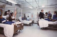 Bush visits Veterans Hospital