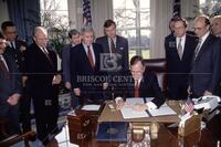 Bush and others at White House