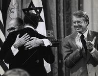 President Jimmy Carter, Israeli Prime Minister Menachem Begin and Egyptian President Anwar Sadat.