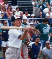 Jimmy Carter plays softball