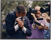 George H.W. Bush hugs puppy