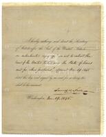 Authorization letter from President James K. Polk