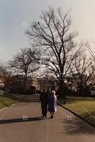 [President and First Lady Bush walking]