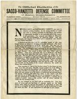 The Official Bulletin of the Sacco-Vanzetti Defense Committee, Vol. 1