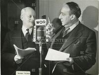 Norman Thomas (left) with Sydney Moseley in the WOR studios
