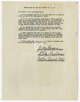 Certificate on John Dos Passos' "U.S.A."