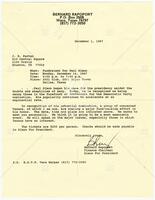 Letter from Bernard Rapoport to J.R. Parten