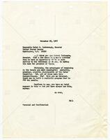 Copy of letter to Ralph Yarborough from Bernard Rapoport