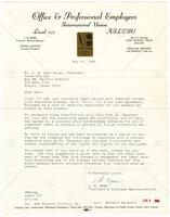 Letter to Hank Brown from J.B. Moss