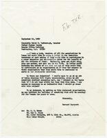 Letter from Bernard Rapoport to Ralph Yarborough