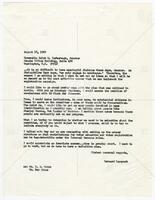 Letter from Bernard Rapoport to Ralph Yarborough