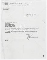 Letter from Bernard Rapoport to Ken Phillips