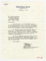Letter from Martin J. Wolf to Bernard Rapoport