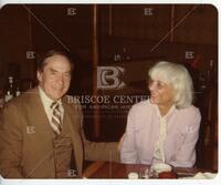 Bernard and Audre Rapoport at restaurant