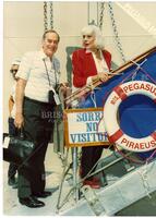 Bernard and Audre Rapoport boarding MTS Pegasus cruise ship