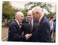 Bernard Rapoport, Jack Blanton, and unidentified man