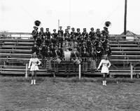 Maroon Jackets Band, cheerleaders, twirlers