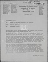 Memorandum from Peter Rodino to members of the Judiciary Committee, November 1, 1973