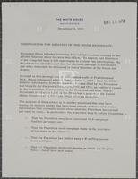 Memorandum from the White House to the members of the House and Senate, December 8, 1973