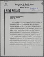 Remarks of Congressman Jack Brooks, Announcement: Reelection, December 1993