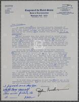 Letter from a constituent written on a statement sent to constituents by Jack Brooks, January 25, 1974