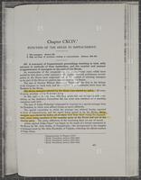Chapter CXCIV, Function of the House in Impeachment, undated