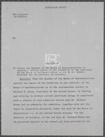 Tentative draft resolution to direct the Speaker of Representatives to certify a certain report of the Committee on the Judiciary of the House of Representatives to the United States Attorney for the District of Columbia, undated.