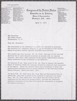 Letter from Peter Rodino Richard Nixon, April 11, 1974