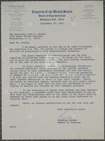 Letter from Prentiss Walker to Jack Brooks, September 22, 1965