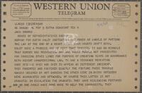 Telegram from a constituent to Jack Brooks, September 5, 1968