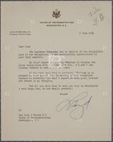 Letter from Lloyd Bentsen to Jack Brooks regarding his departure from Congress, June 5, 1954