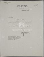 Letter from Lyndon B. Johnson to Jack Brooks, January 28, 1954