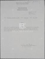 Judiciary Committee Notice of Meeting, October 31, 1973
