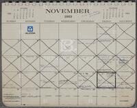 Appointment calendar, November 1963