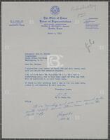 Letter from a Texas state legislator to Jack Brooks, March 9, 1953