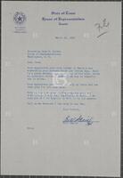 Letter from a Texas state legislator to Jack Brooks, March 12, 1953