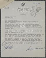 Letter from a Texas state legislator, June 16, 1960
