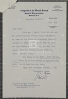 Invitation from Albert Thomas to Jack Brooks, December 1, 1958