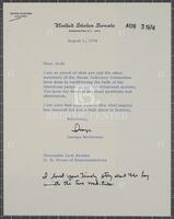 Letter from George McGovern to Jack Brooks, August 1, 1974