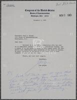 Letter from Jim Wright to Jack Brooks, November 3, 1969