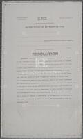 Copy of a House of Representatives resolution regarding peace in Vietnam, November 3, 1969