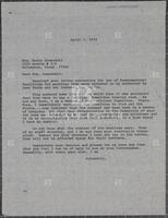 Letter from Jack Brooks to a constituent, April 5, 1973