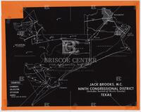 Jack Brooks, M.C., Ninth Congressional District map, undated