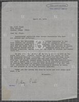 Letter from Jack Brooks to a constituent, April 22, 1974