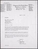 Letter from John Doar to James D. St. Clair, April 11, 1974