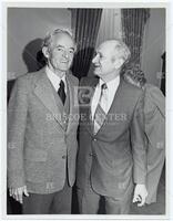 Photograph of Jack Brooks and Hubert Humphrey, November 3, 1977